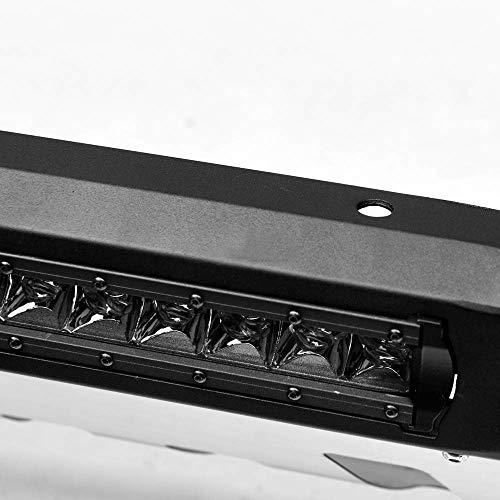 VXMOTOR for 2003-2009 Toyota 4Runner / Lexus GX470 Matte Black Blk AVT Style Aluminum LED Light Bull Bar - Brush Push Front Bumper Grill Grille Guard with Stainless Skid Plate