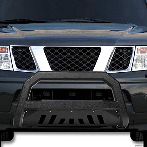 VXMOTOR- for 2010-2018 Toyota 4Runner - Textured Black AVT Style Bull Bar Brush Push Front Bumper Grill Grille Guard with Skid Plate